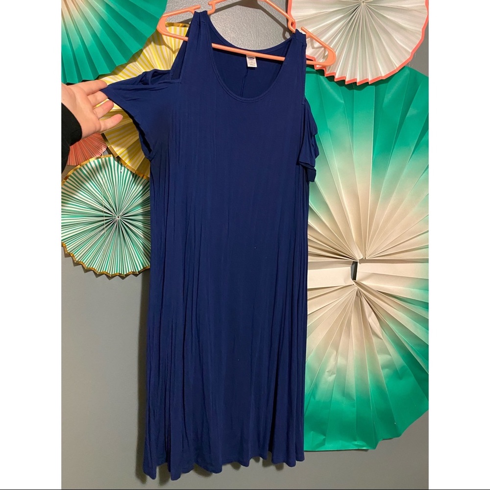 cold shoulder jersey dress